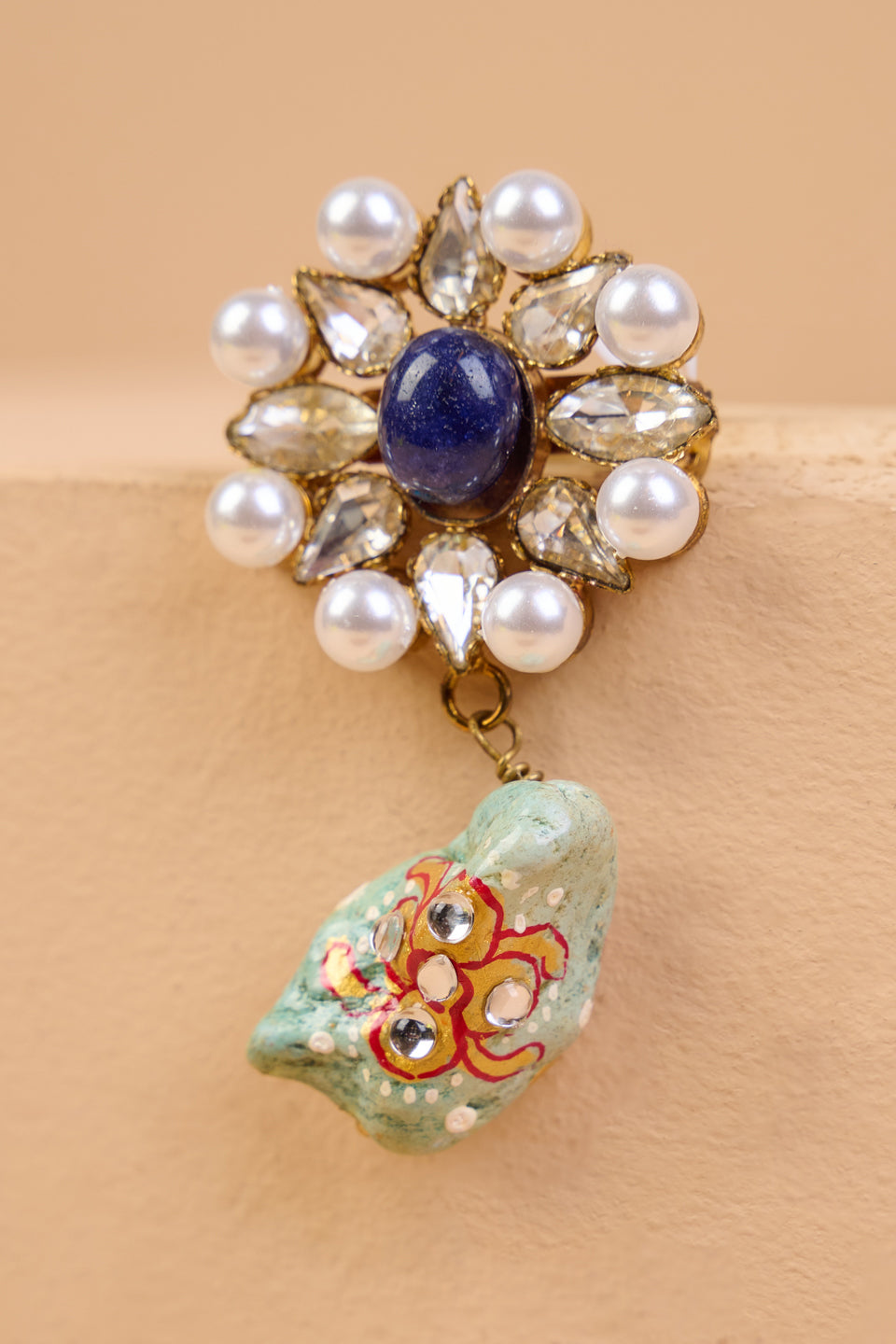 Mother Of Pearl Stone Brooch