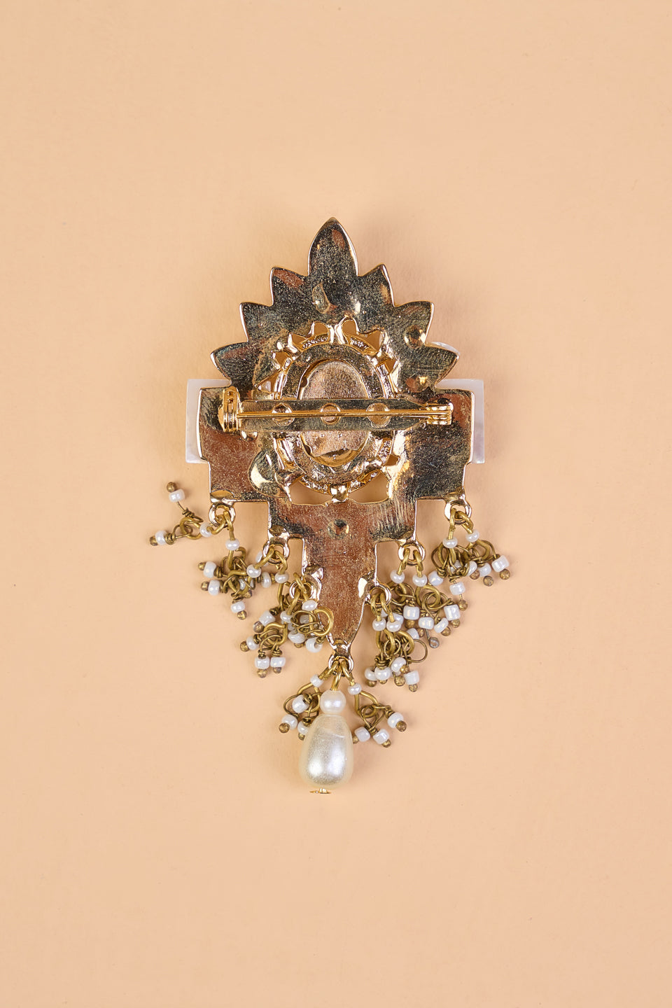 Mother Of Pearl Stone Brooch