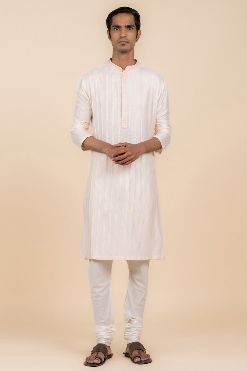 All Over Pintucked Kurta With Texturing