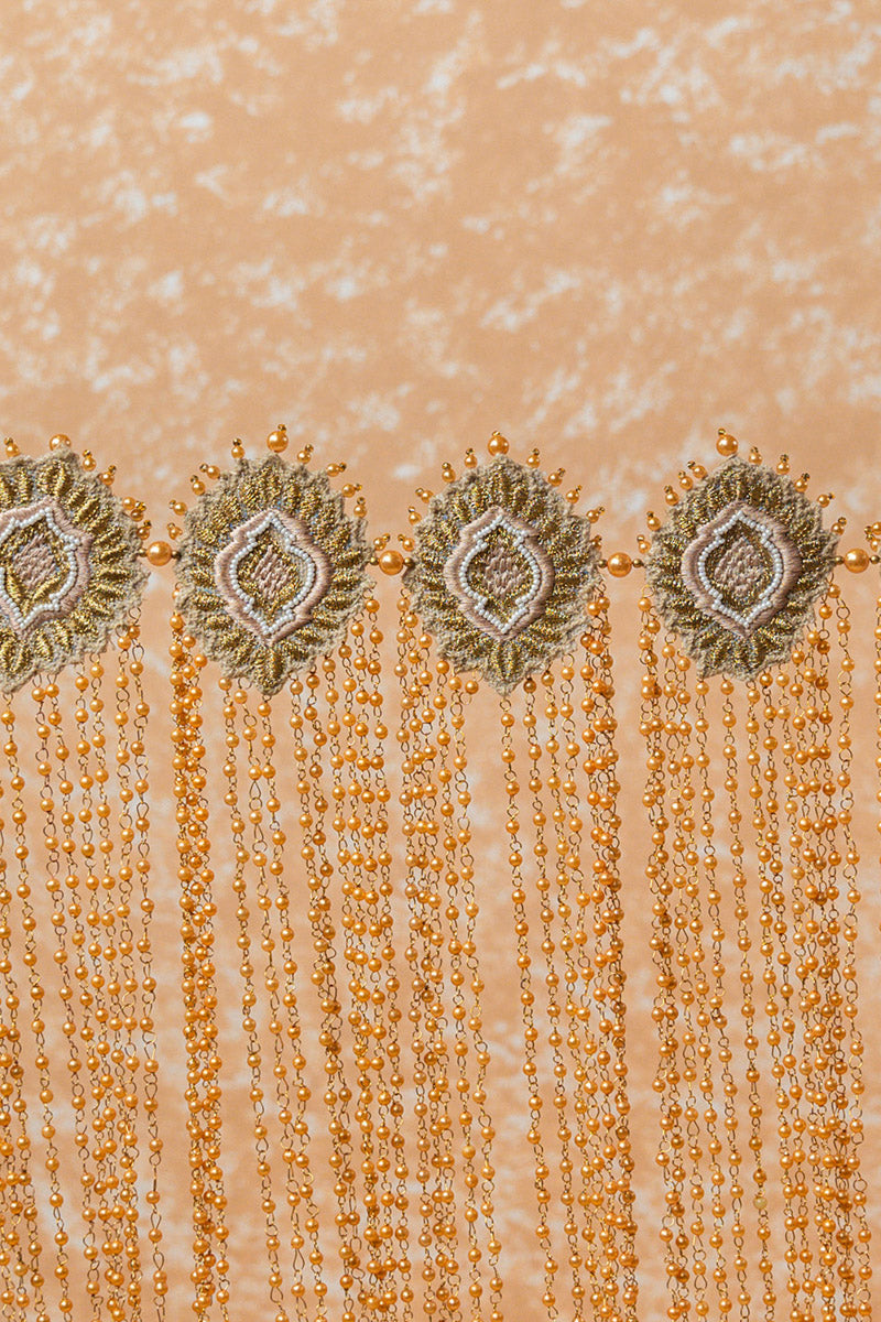 Embroidered Sehra With Drop Beads