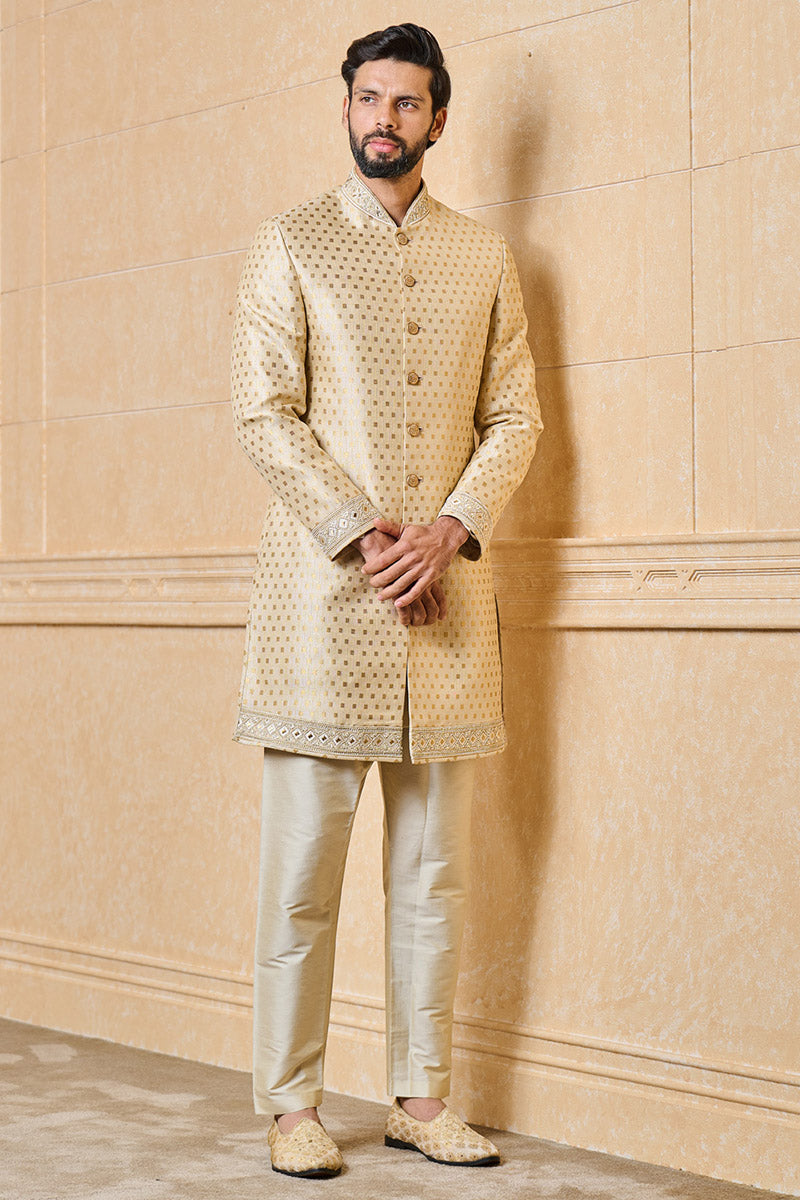 Classic achkan with embroidery details