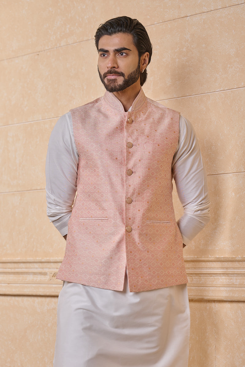 Peach Classic Jacquard Bundi