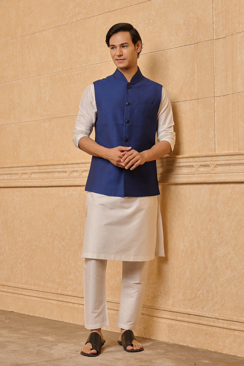 Navy Classic Jacquard Bundi