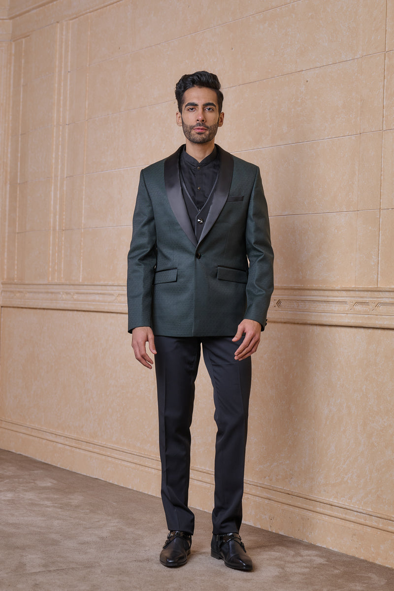 Green Classic Jacquard Dinner Jacket