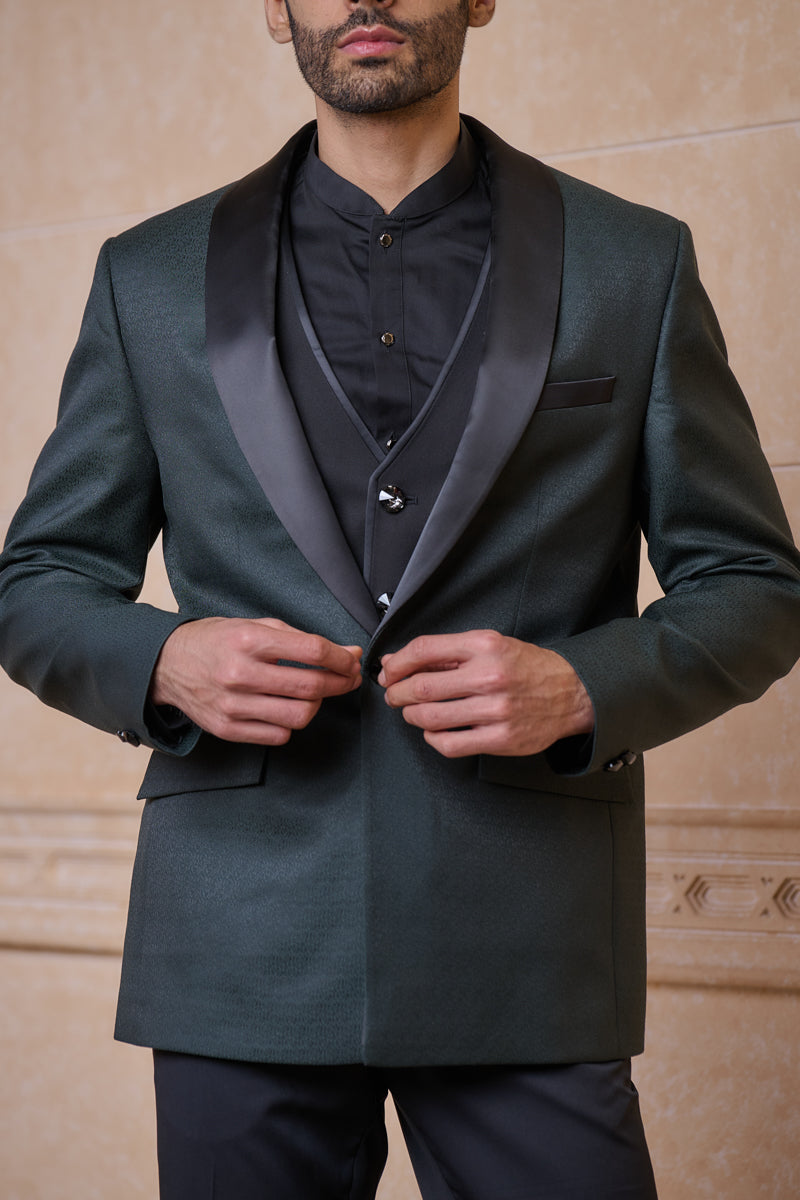 Green Classic Jacquard Dinner Jacket