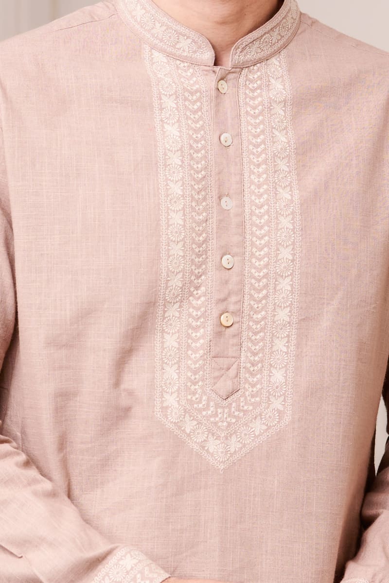 Grey Cotton Kurta Set