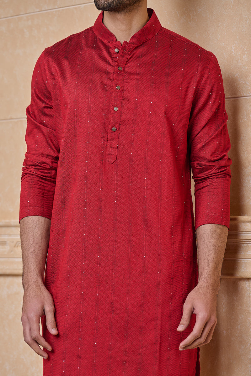 Maroon Classic Kurta Set