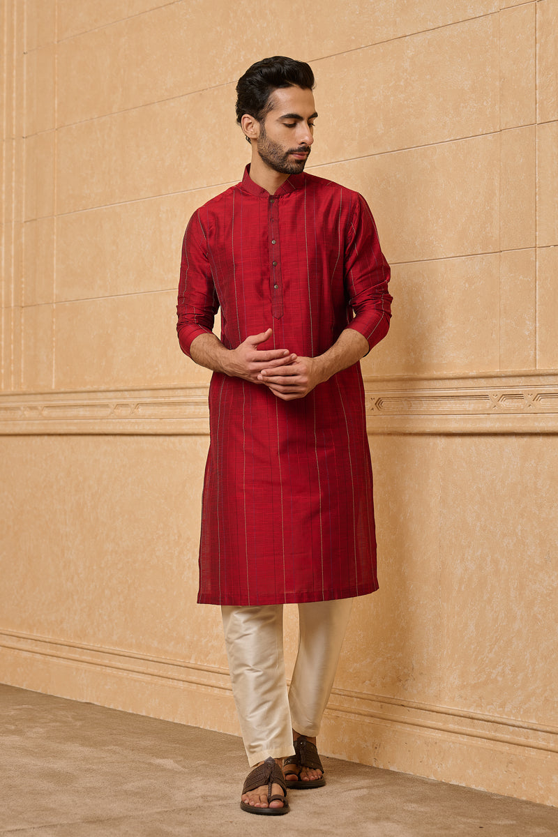 Maroon Classic Kurta Set