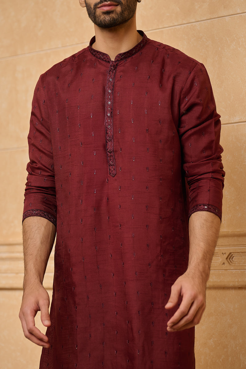 Wine Classic Kurta Set
