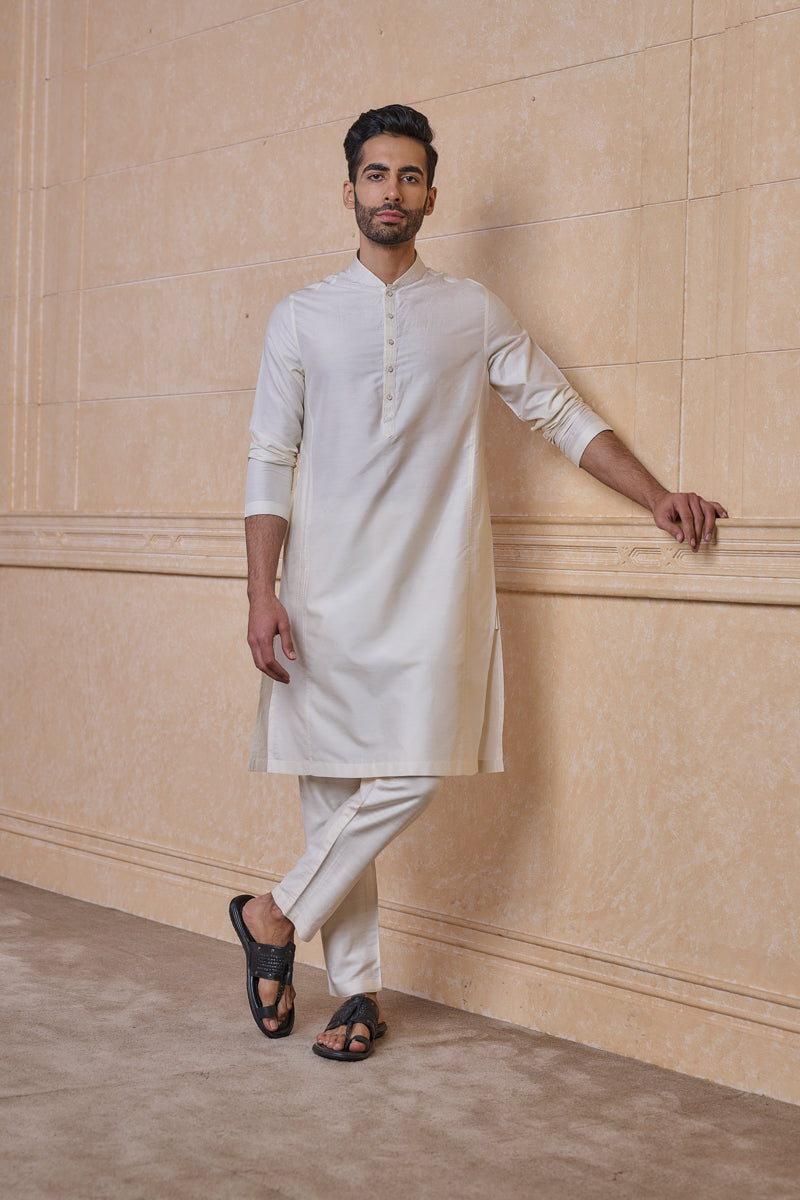 Ivory Silk Kurta Set