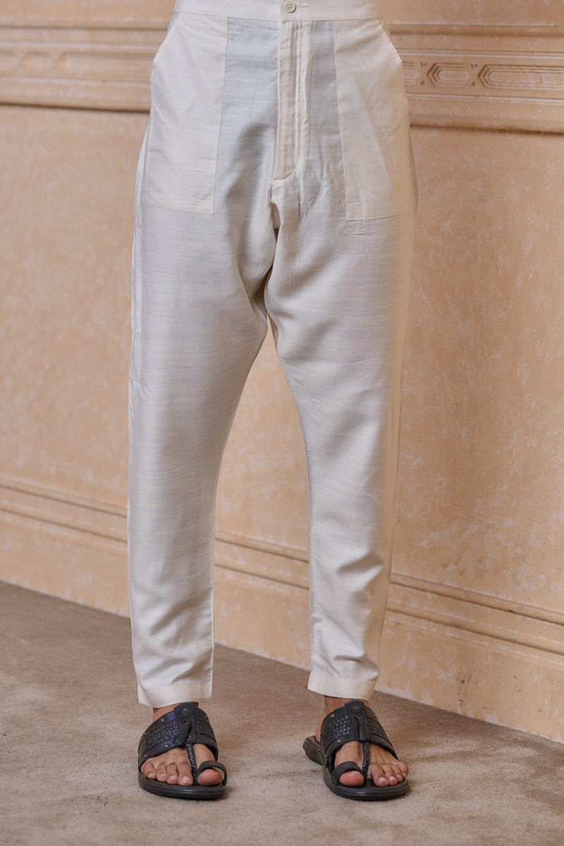Ivory Silk Kurta Set