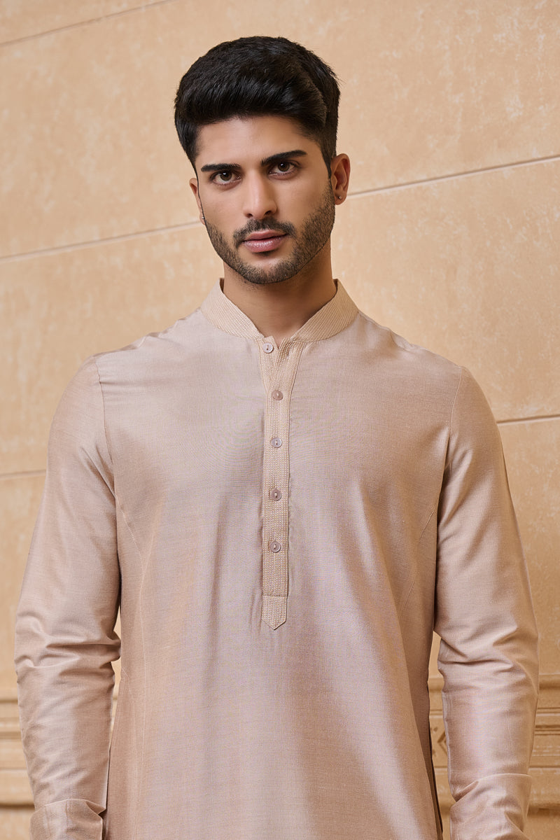 Nude Solid Single Kurta