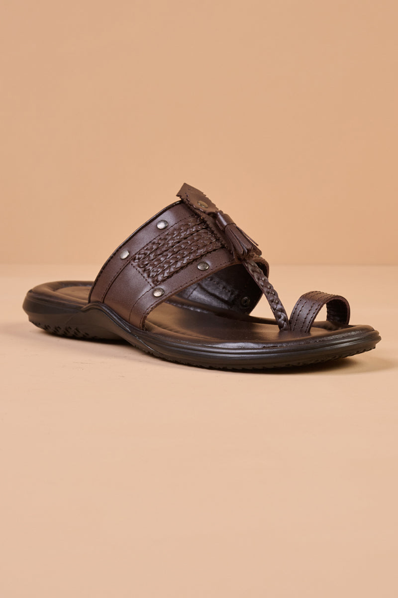 Chocolate Leather Sandal