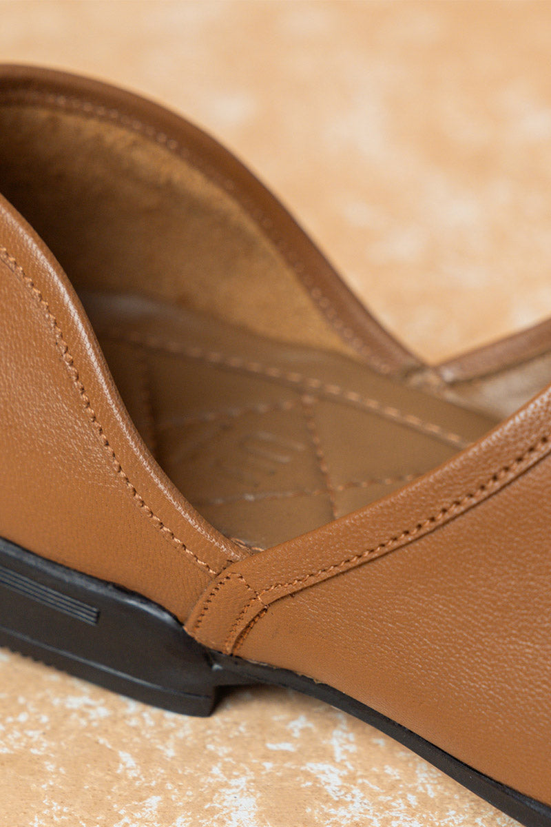 Tan Classic Leather Mojaris