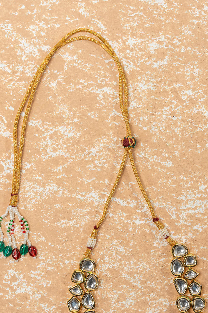 Pink Kundan Mala With Stone Detailing