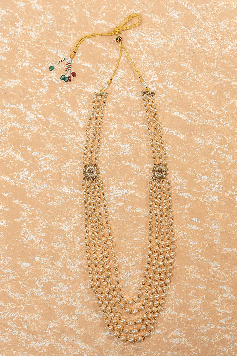 Gold Big and Small Beads Mala