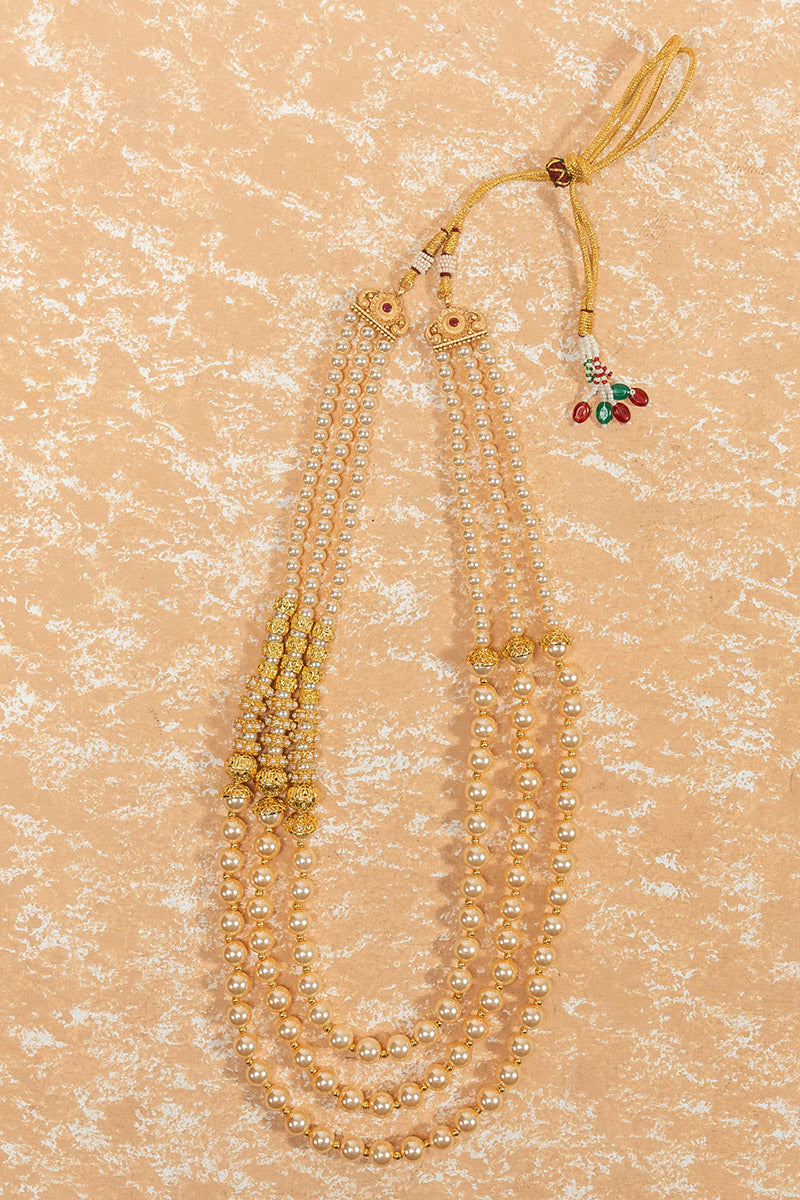 Gold Big and Small Beads Mala