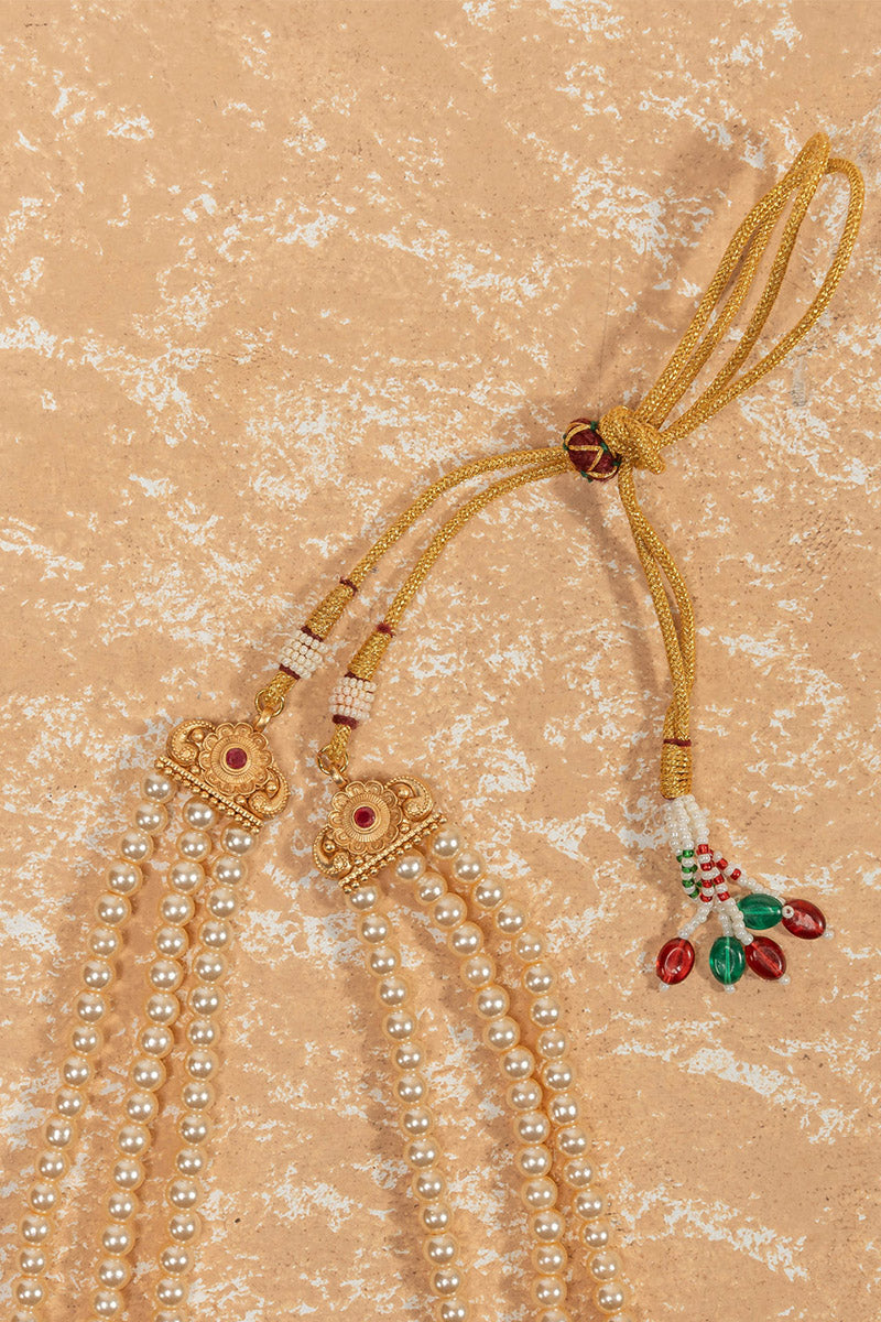 Gold Big and Small Beads Mala