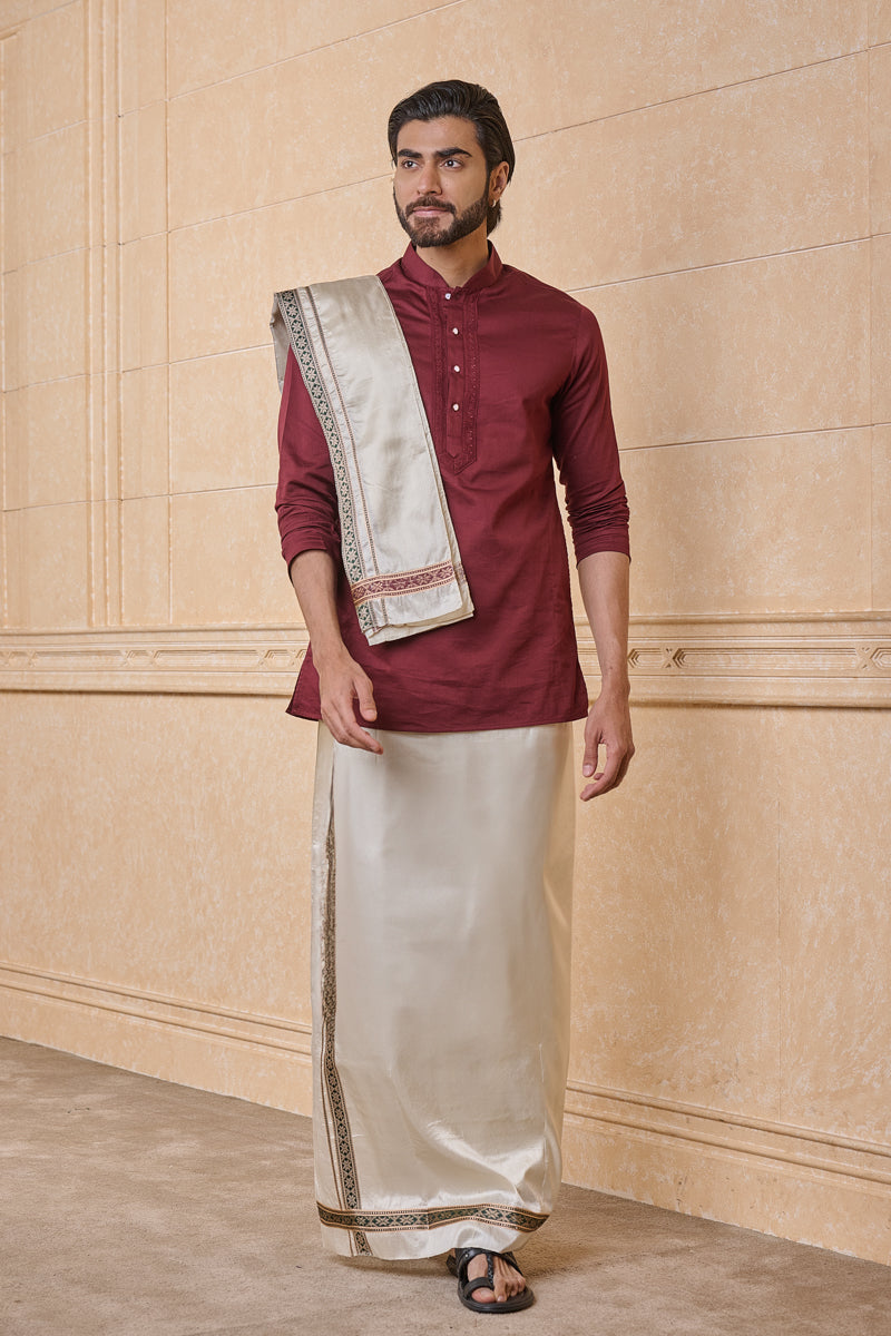 Ivory Classic Silk Pancha