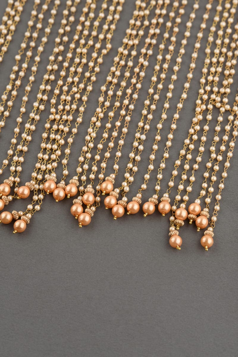 Gold Sehra With Glass Drops
