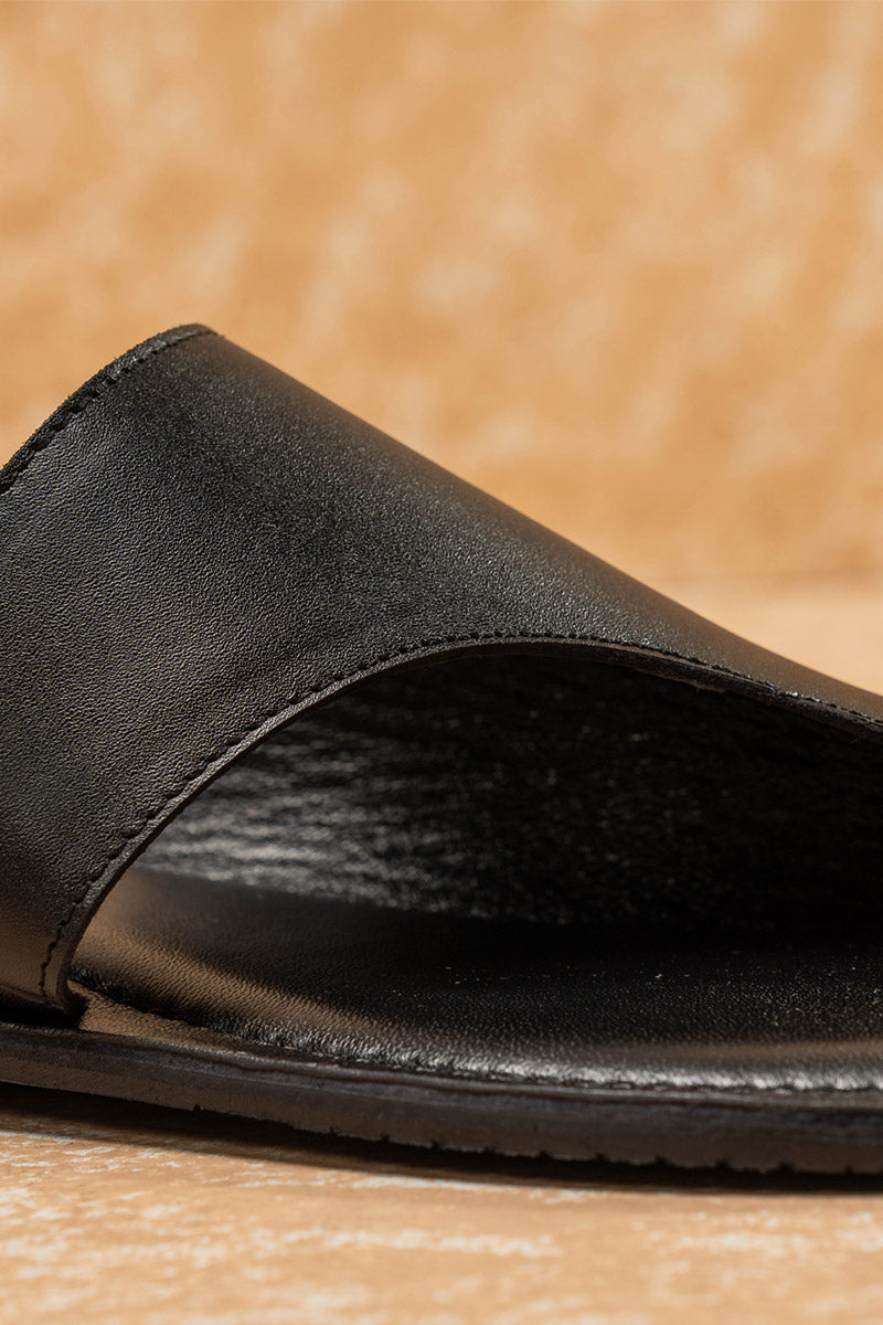 Black Leather Sandal
