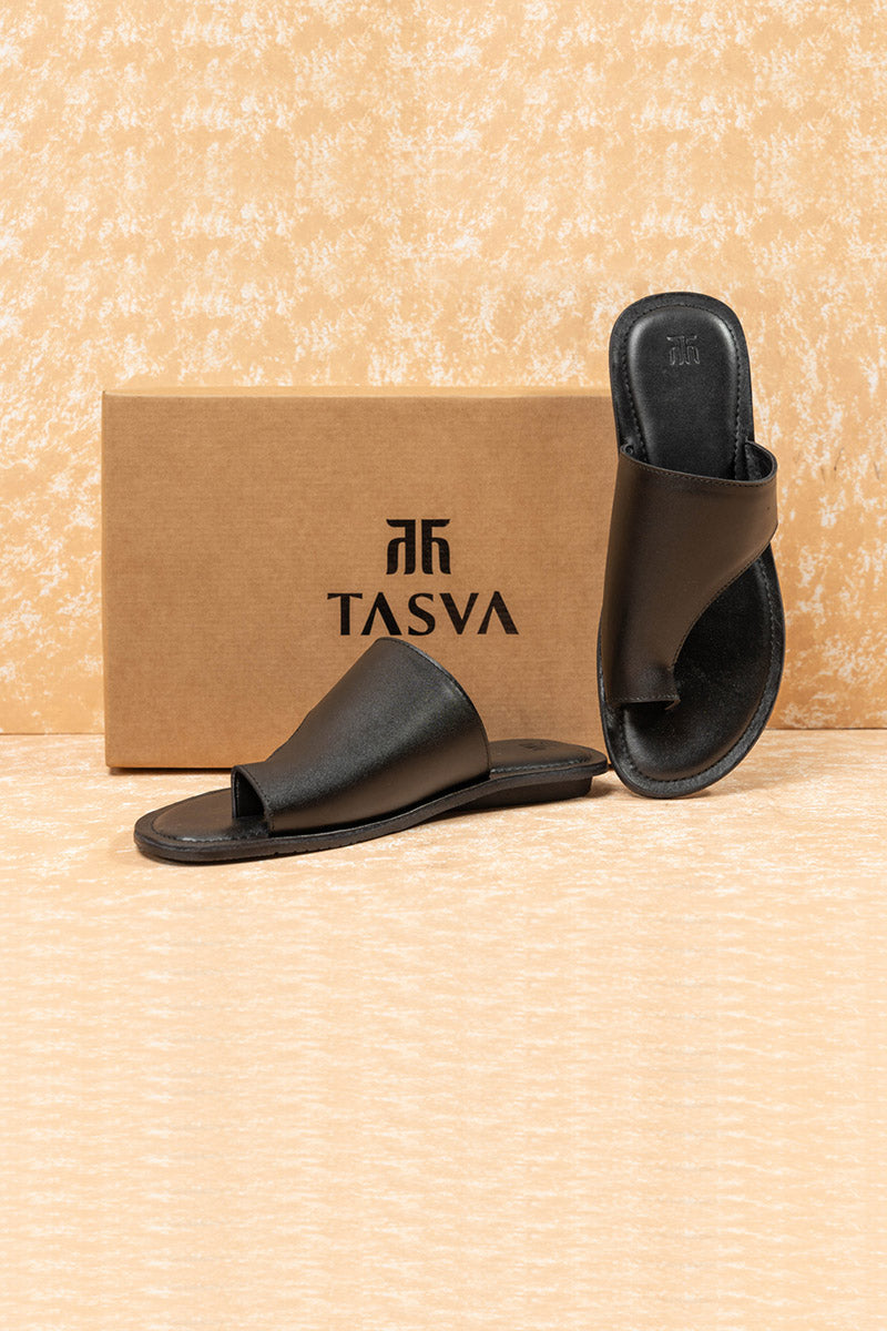 Black Leather Sandal
