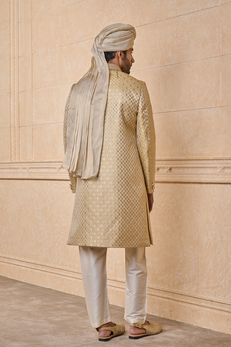 Gold Brocade Sherwani