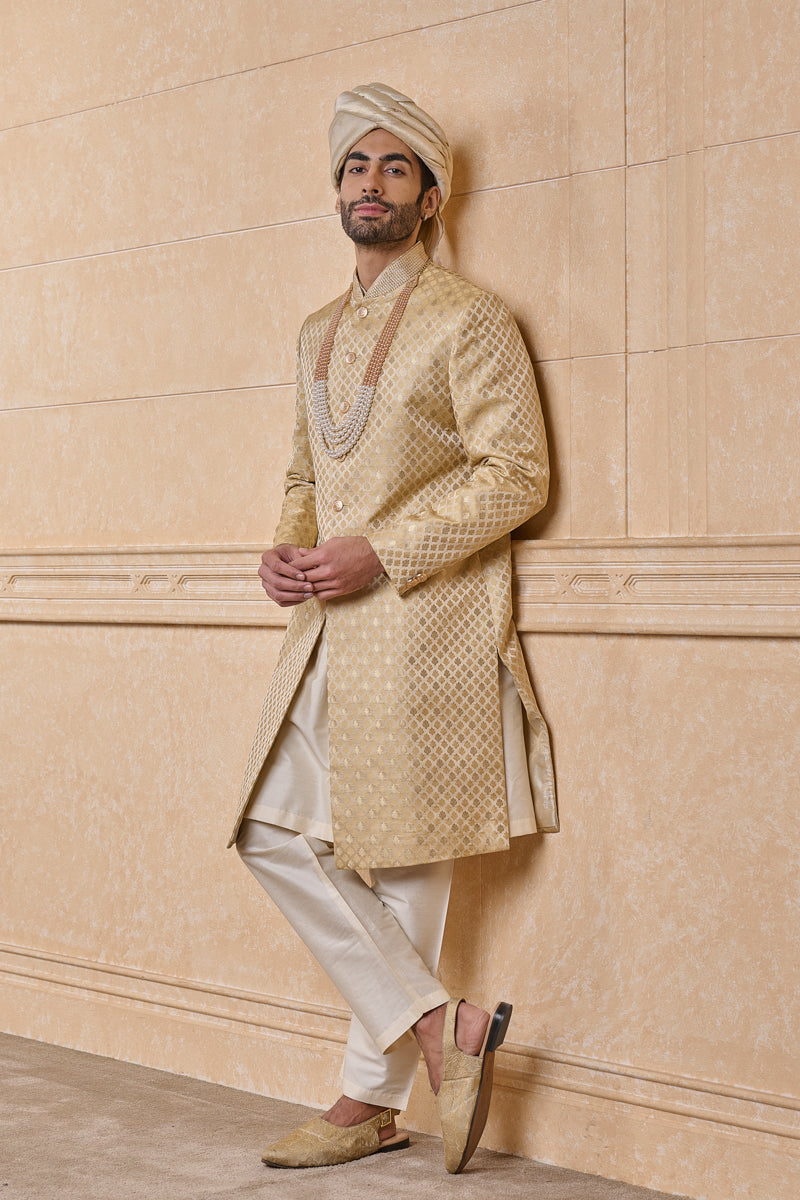 Gold Brocade Sherwani