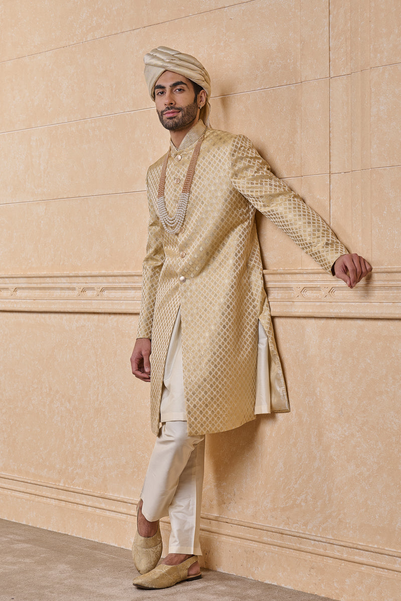 Gold Brocade Sherwani