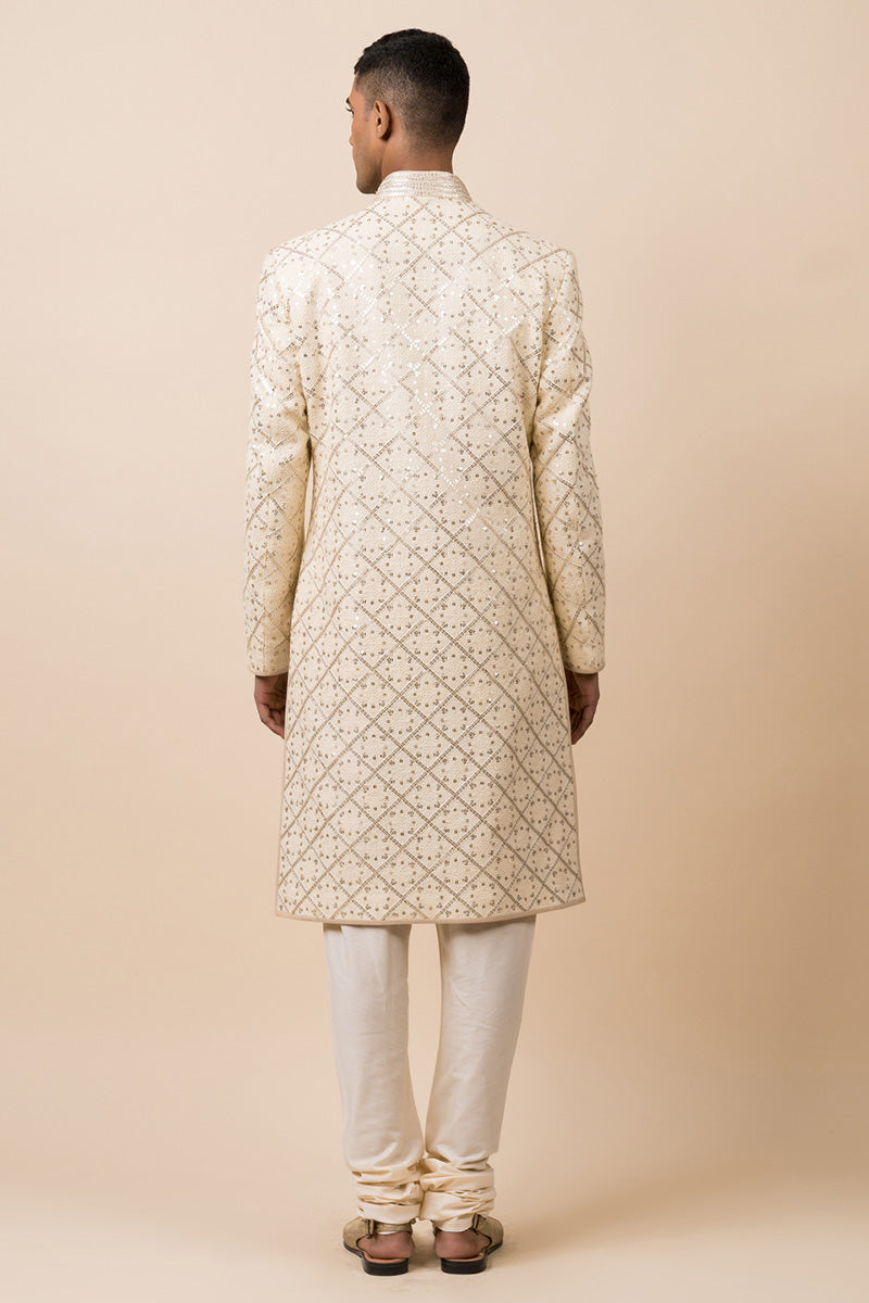 Gold Classic Schiffli Sherwani