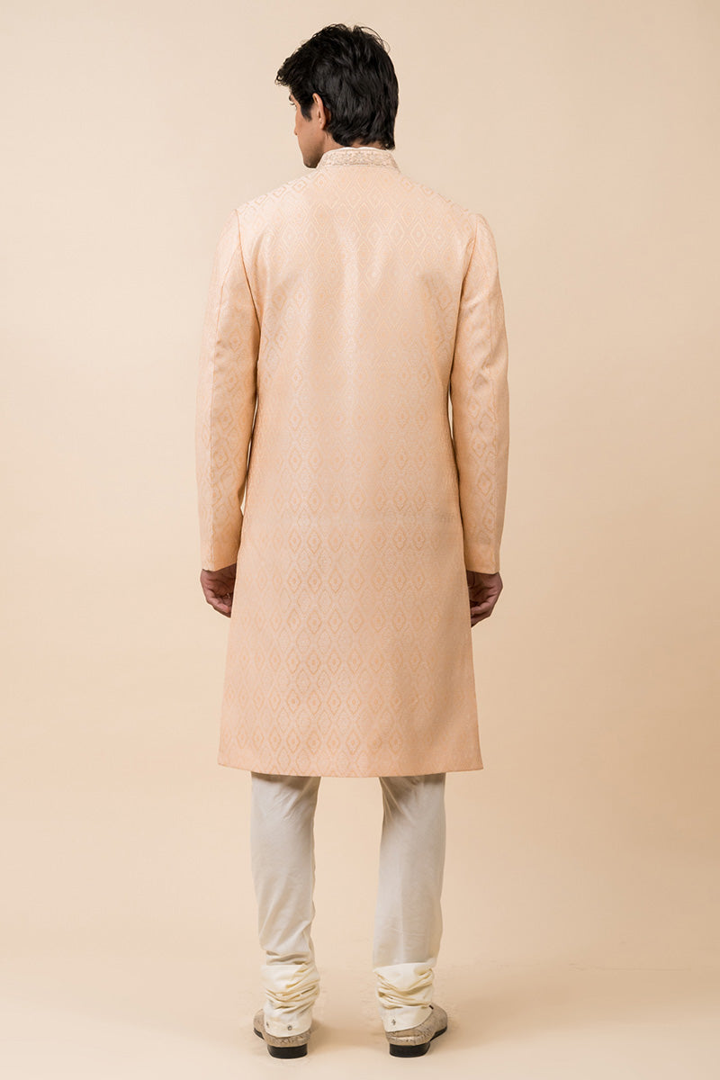 Classic Sherwani With Embroidered Collar