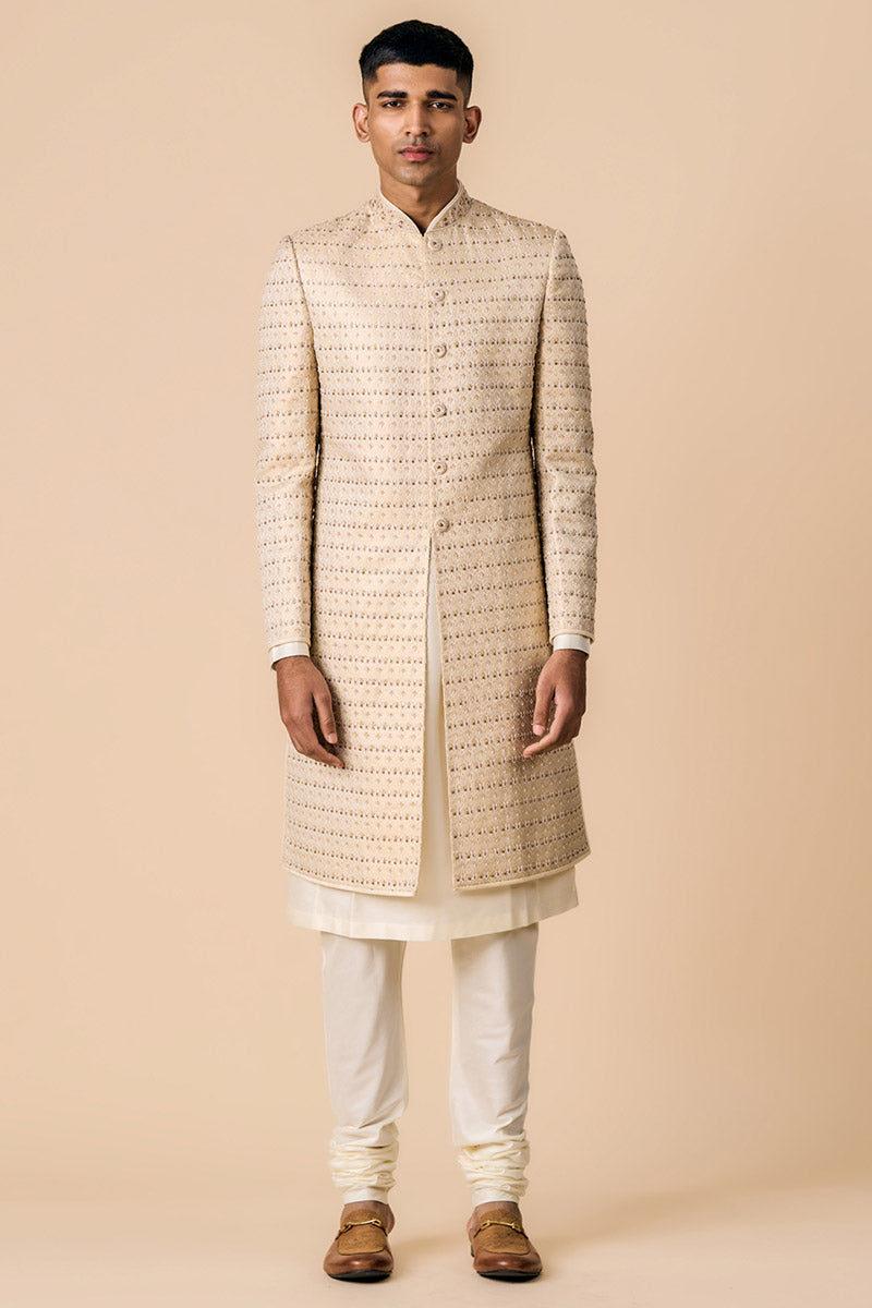 All Over Floral Brocade Sherwani