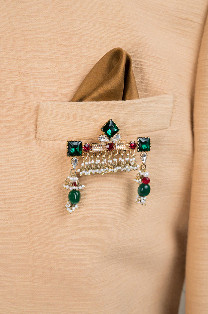 Quirky Crystal Stone Brooch