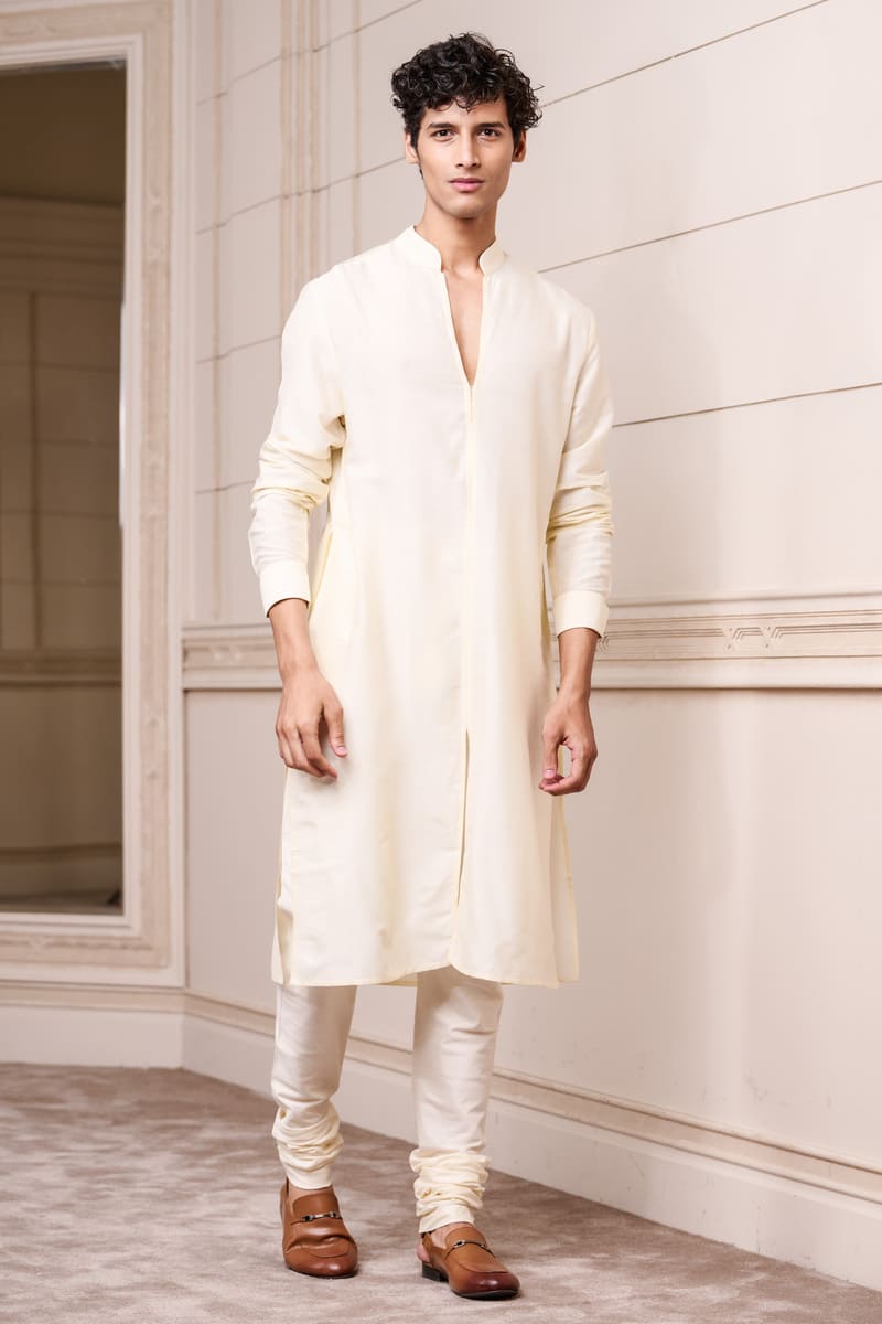 White Cotton Poly Embroidered Kurta Pajama - SHILPA CREATION - 2162895 | White  kurta, Indian wedding suits men, White kurta men